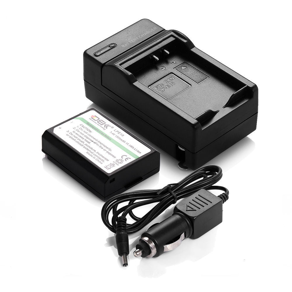 Focus Replacement Rechargeable Lithium-Ion Battery and Charger for Canon LP-E12
