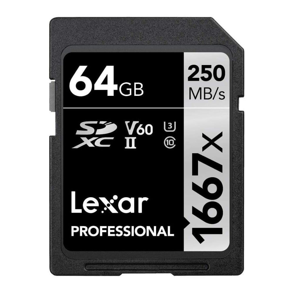 Lexar Professional 64GB 1667x UHS-II SDXC Memory Card