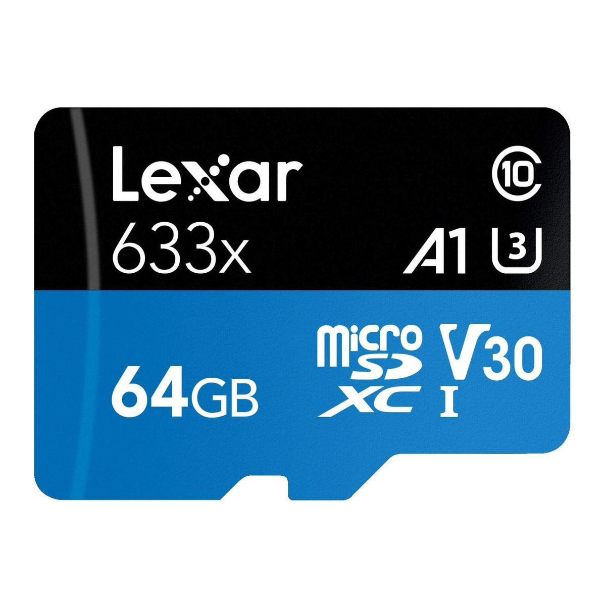 Lexar 64GB High-Performance 633x microSDXC UHS-I Memory Card with SD Adapter