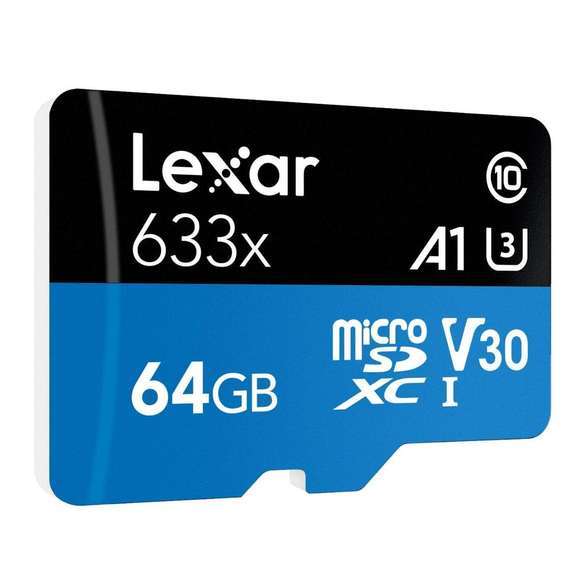 Lexar 64GB High-Performance 633x microSDXC UHS-I Memory Card with SD Adapter