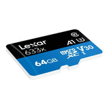 Lexar 64GB High-Performance 633x microSDXC UHS-I Memory Card with SD Adapter