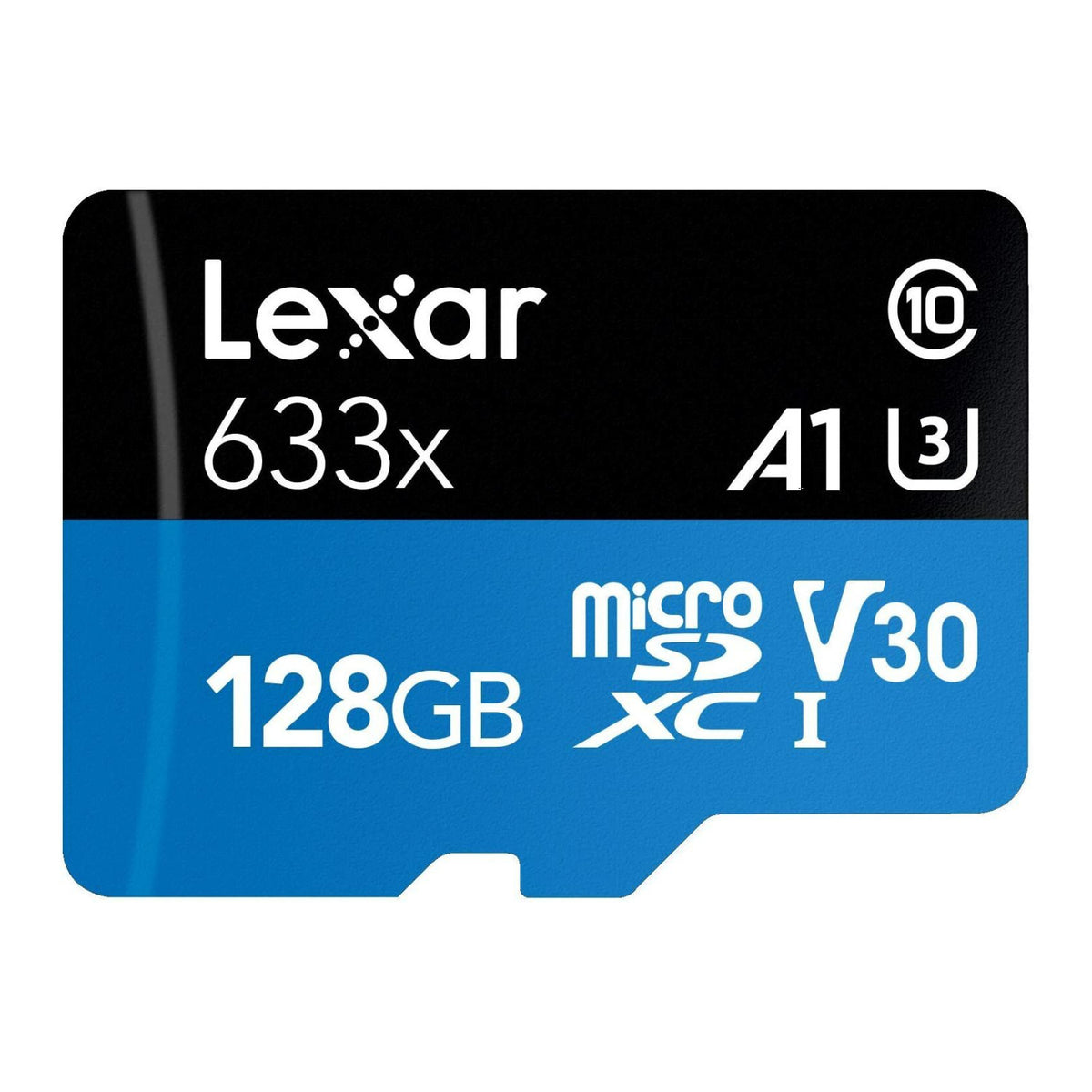 Lexar High-Performance 633x 128GB microSDXC UHS-I Memory Card with SD Adapter