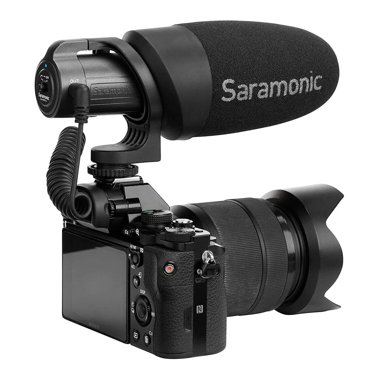 Saramonic CamMic+ Battery-Powered Camera-Mount Shotgun Microphone for DSLR Cameras and Smartphones