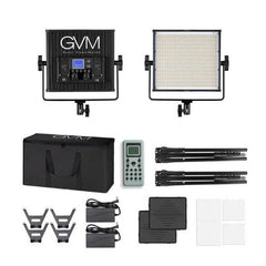 GVM 896S-2L Bi-Color LED 2-Panel Video Light Kit (Open Box)