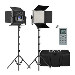 GVM 672S-B Bi-Color LED Studio Video Panel 2-Light Kit (Black) (Open Box)