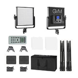 GVM 672S-B Bi-Color LED Studio Video Panel 2-Light Kit (Black) (Open Box)