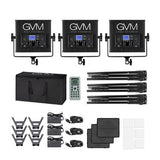 GVM 896S-3L Bi-Color LED 3-Panel Video Light Kit (Open Box)