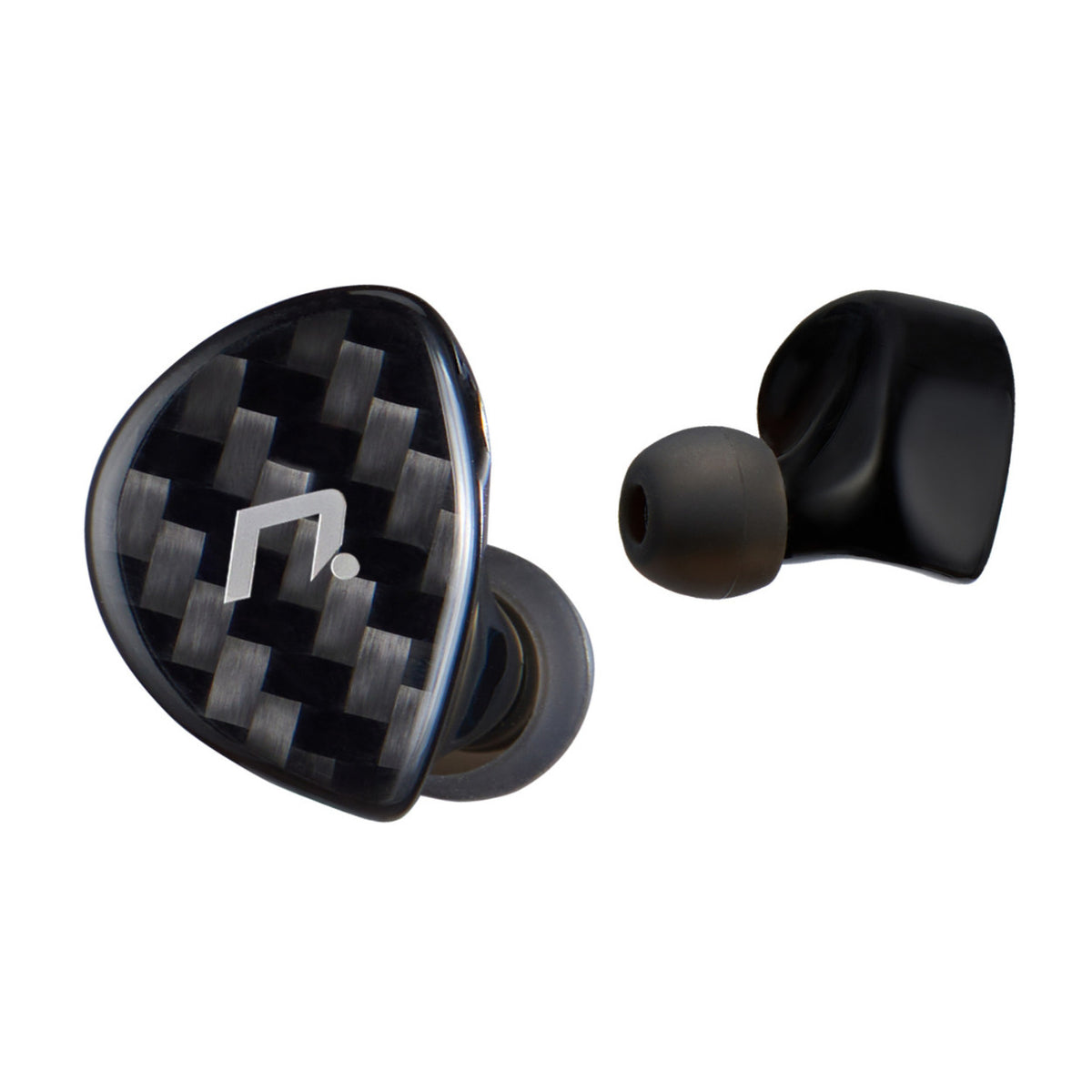 NXEars Sonata High-Performance AGL IEM Earphones with Silver Plated MMCX Cable (Black)