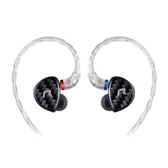 NXEars Sonata High-Performance AGL IEM Earphones with Silver Plated MMCX Cable (Black)