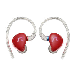 NXEars Sonata High-Performance AGL IEM Earphones with Silver Plated MMCX Cable (Red)