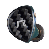 NXEars Sonata High-Performance AGL IEM Earphones with Silver Plated MMCX Cable (Midnight Green)