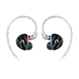 NXEars Sonata High-Performance AGL IEM Earphones with Silver Plated MMCX Cable (Midnight Green)