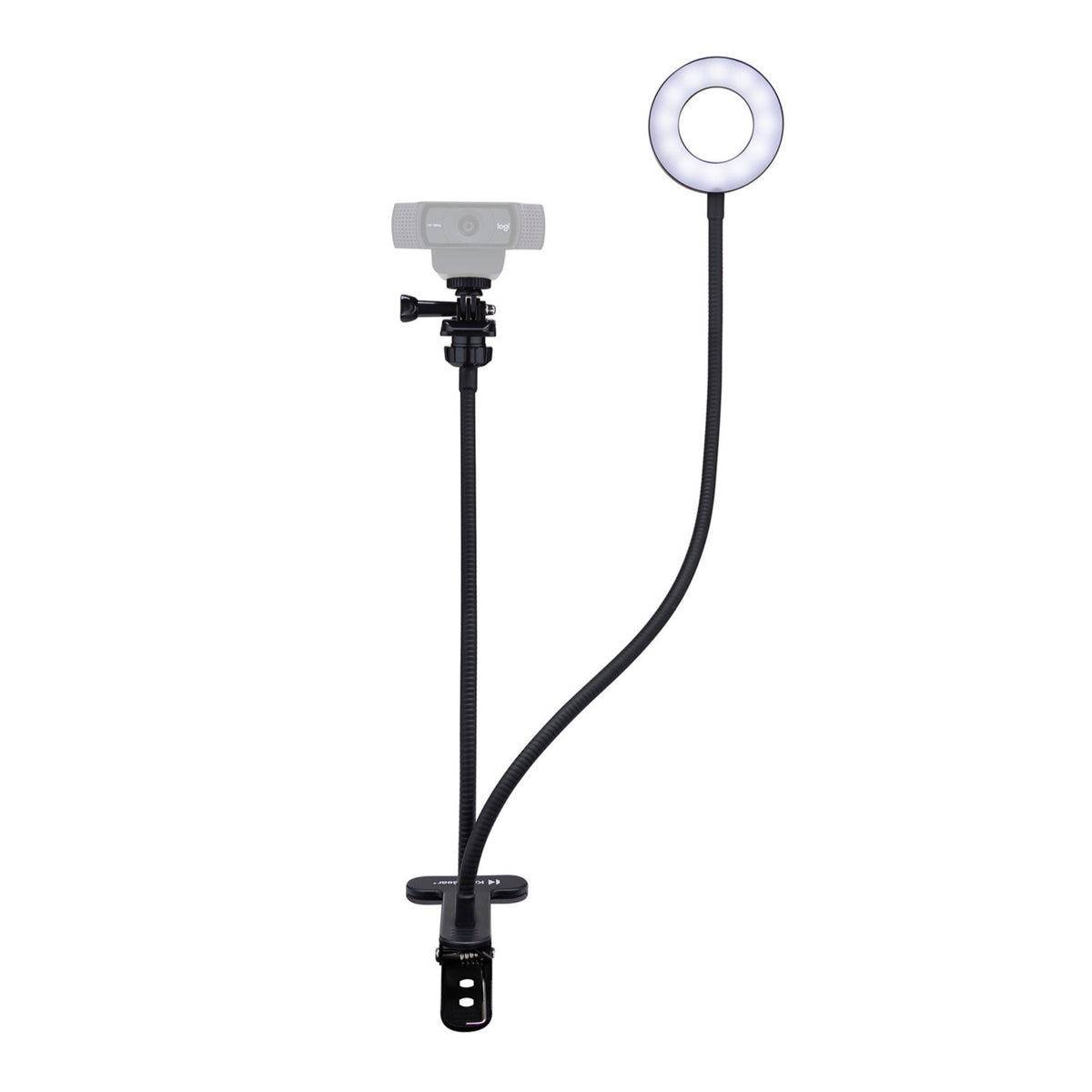Logitech C922 Pro Stream 1080p Webcam, Knox Gear Holder and Light Stand and 4-Port USB Hub