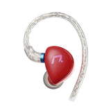 NXEars Sonata High-Performance AGL IEM Earphones with Silver Plated MMCX Cable (Red)