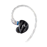 NXEars Sonata High-Performance AGL IEM Earphones with Silver Plated MMCX Cable (Black)