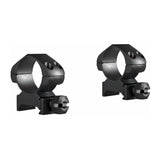 Hawke Sport Optics Precision Steel Weaver Ring Mounts (1-Inch, Steel, Medium, 2-Pack, Matte Black)