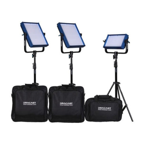 Dracast Pro Series Bi-Color 4-Light ENG Kit with V-Mount Battery Plates