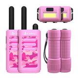 Cobra HE150P6P 16-Mile Compact Two-Way Radio/Walkie Talkie Bundle (Camo Pink)