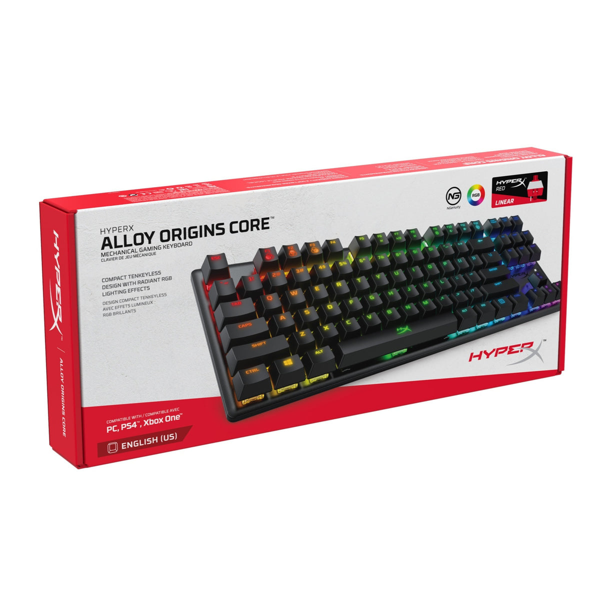 HyperX Alloy Origins Core Tenkeyless Mechanical Gaming Keyboard with Linear HyperX Red Switch