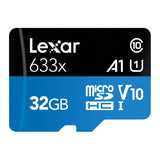 Lexar 32GB High-Performance 633x UHS-I microSDHC Memory Card with SD Adapter