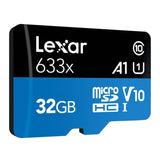 Lexar 32GB High-Performance 633x UHS-I microSDHC Memory Card with SD Adapter