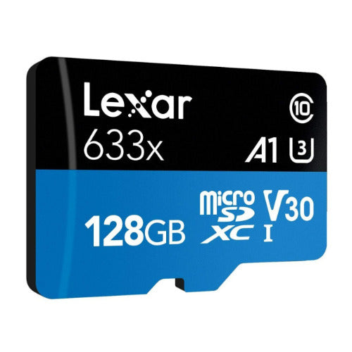 Lexar High-Performance 633x 128GB microSDXC UHS-I Memory Card with SD Adapter