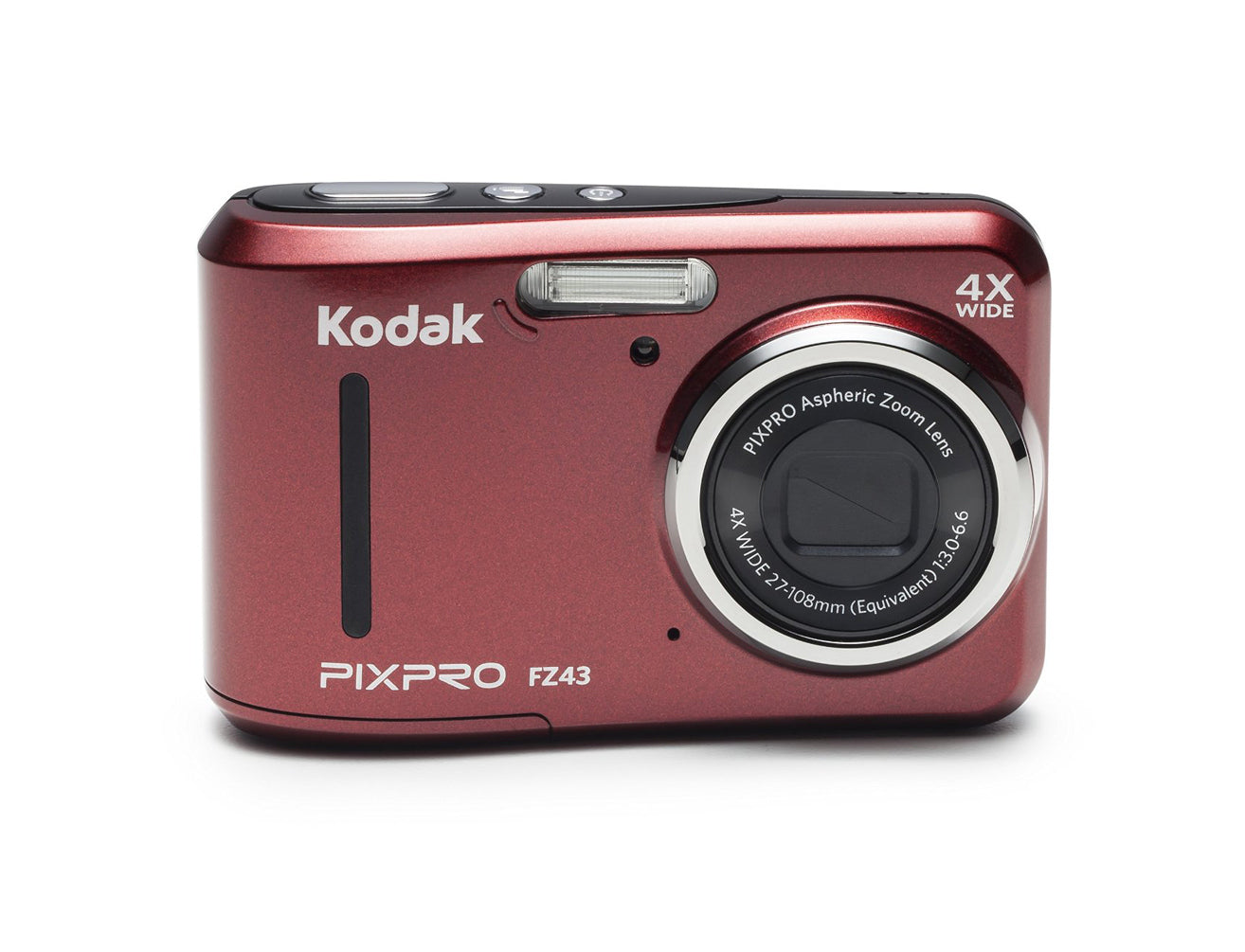 KODAK PIXPRO FZ43 16 MP Digital Camera (Red) with Camera Case