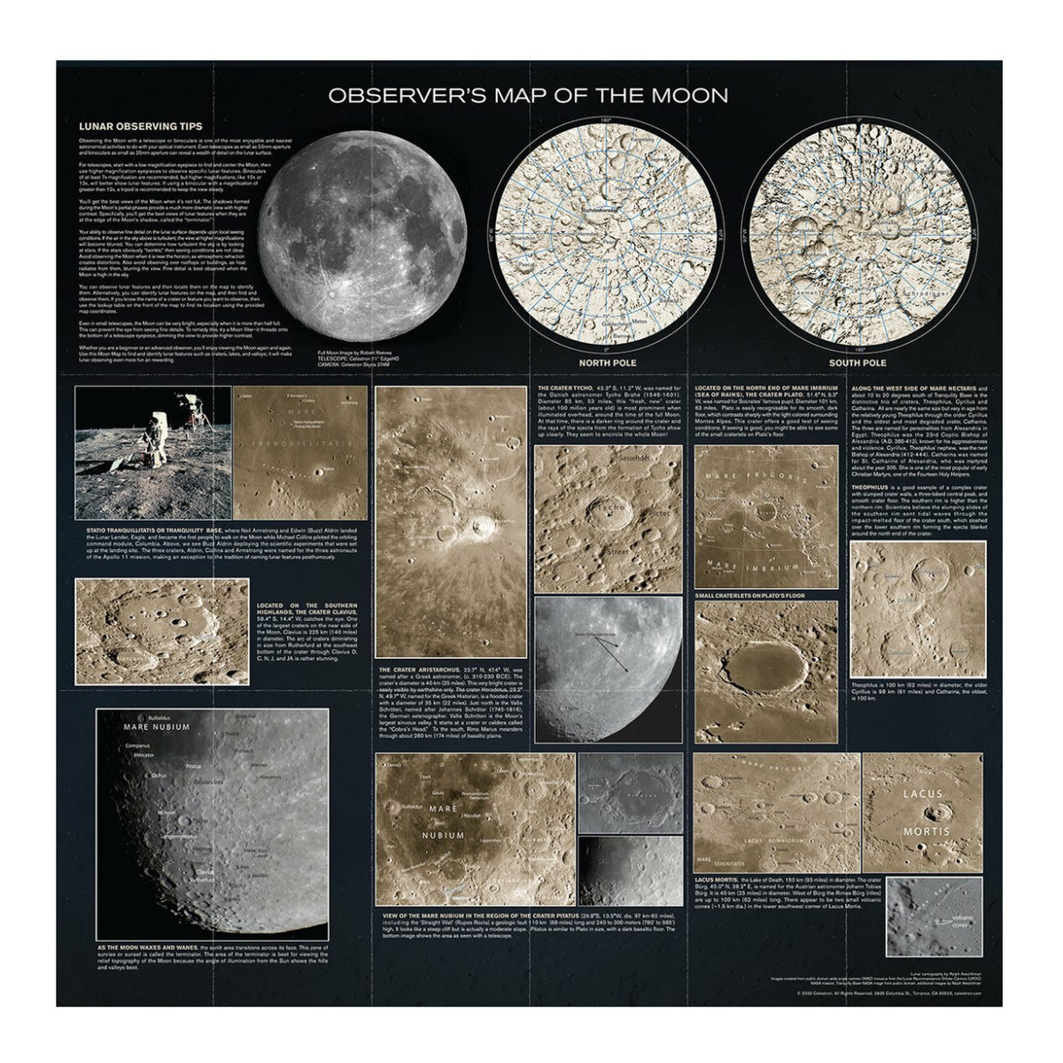 Celestron Observer's Map of the Moon