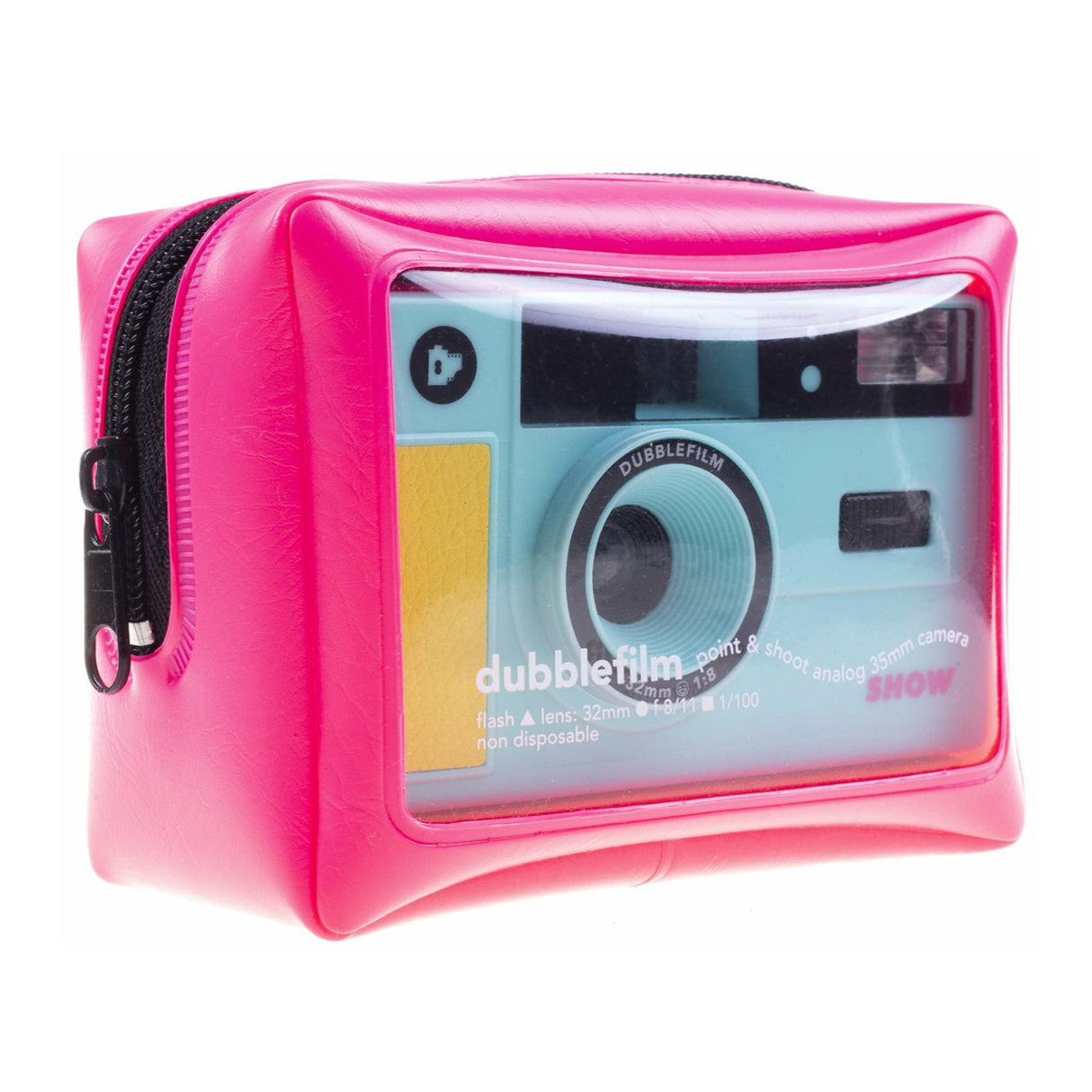 dubblefilm SHOW Reusable 35mm Film Camera with Flash (Turquoise)