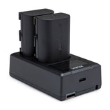 Koah Rechargeable 2250mAh Replacement Batteries for Canon LP-E6NH (2-Pack) and Dual LCD Charger