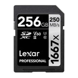Lexar Professional 256GB 1667x UHS-II SDXC Memory Card