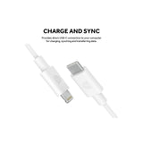 Griffin USB-C to MFI Charge/Sync Lightning Cable (6-Feet, White)