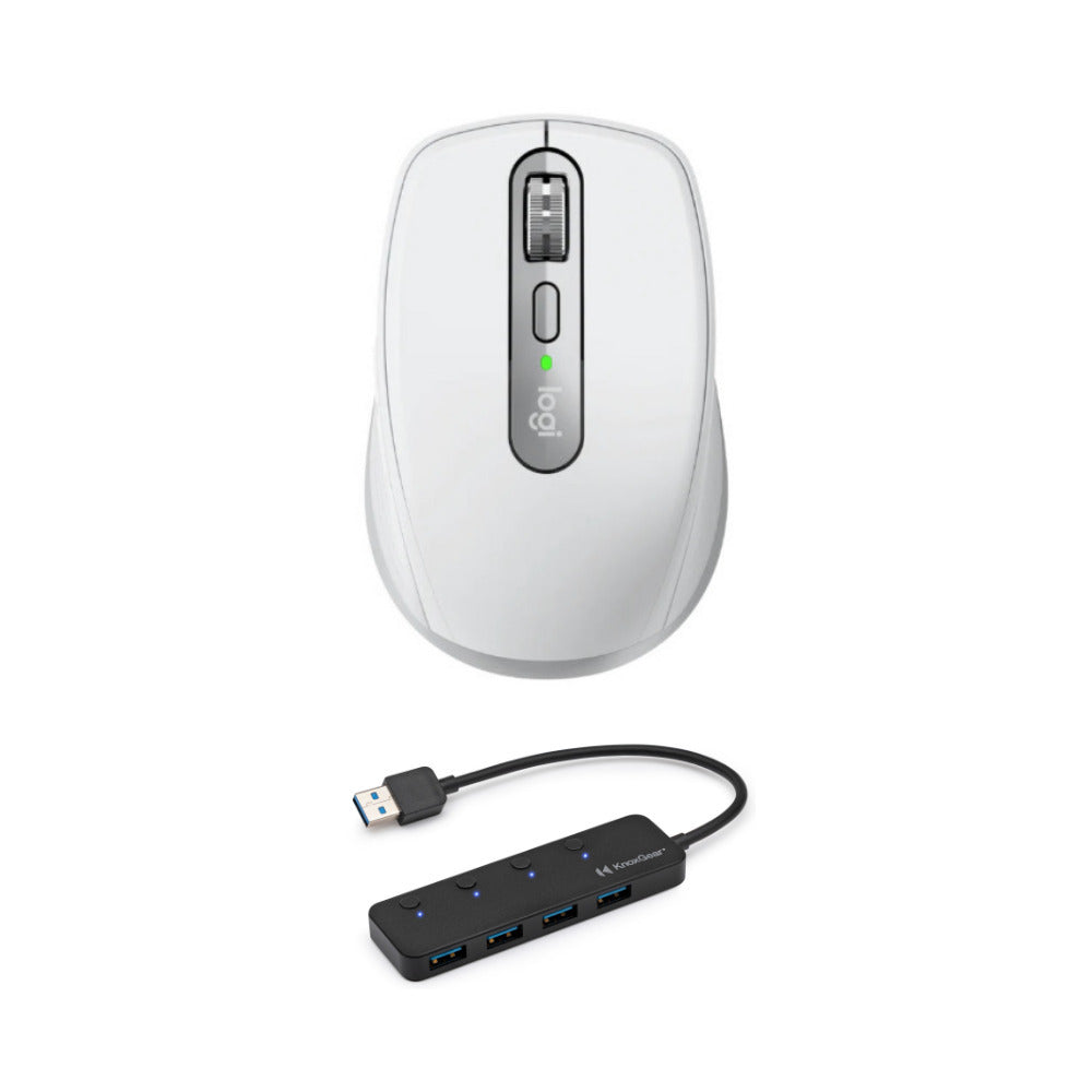 Logitech MX Anywhere 3 Compact Performance Mouse for Mac with Knox Gear 4 Port USB Hub