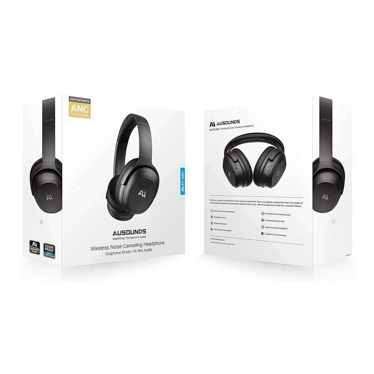 Ausounds Wireless Noise Cancelling Over-Ear Headphone