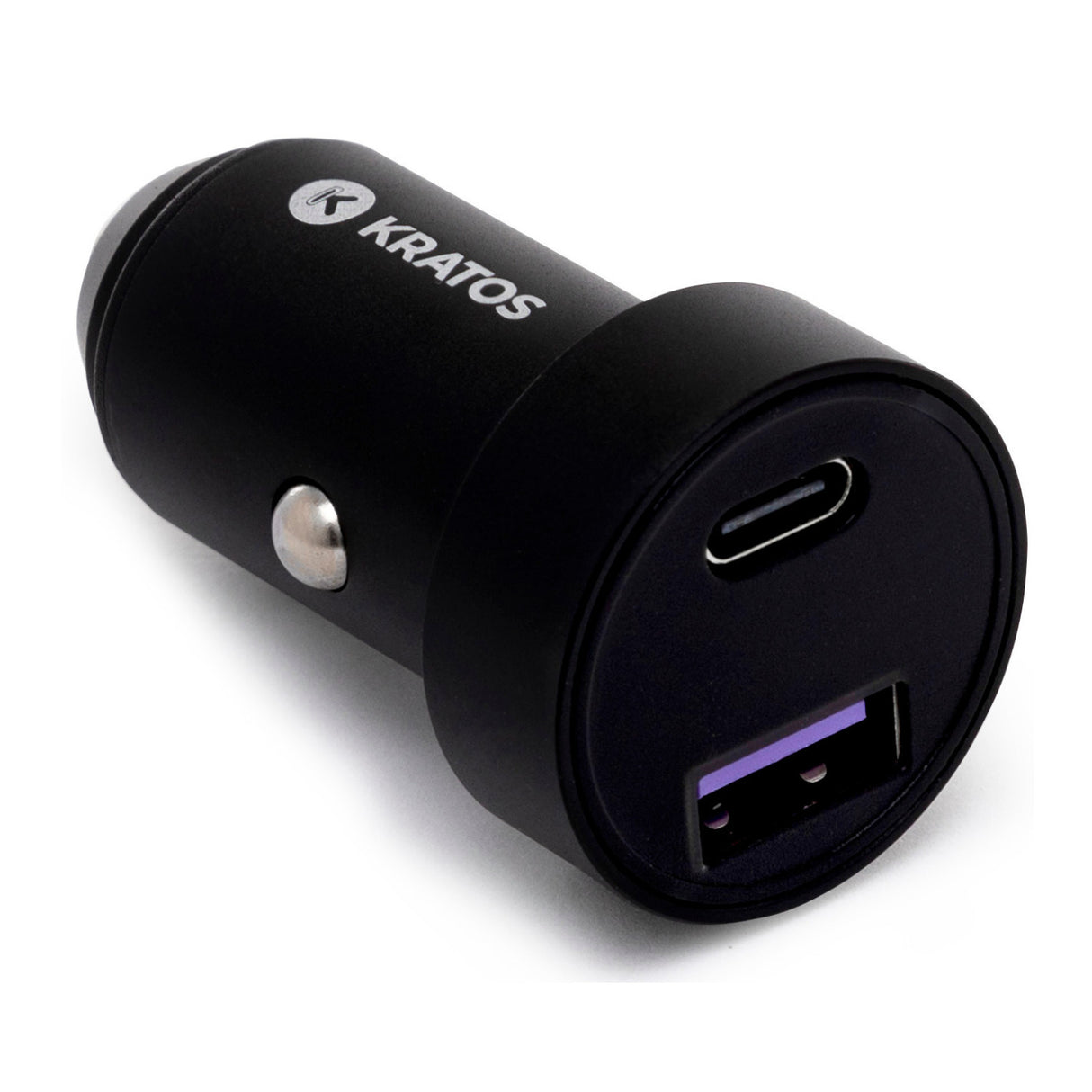 Kratos Power 45W 2-Port Digital Display USB-A 45W QC3.0 & Type-C PD3.0 Car Charger with USB-C Cable