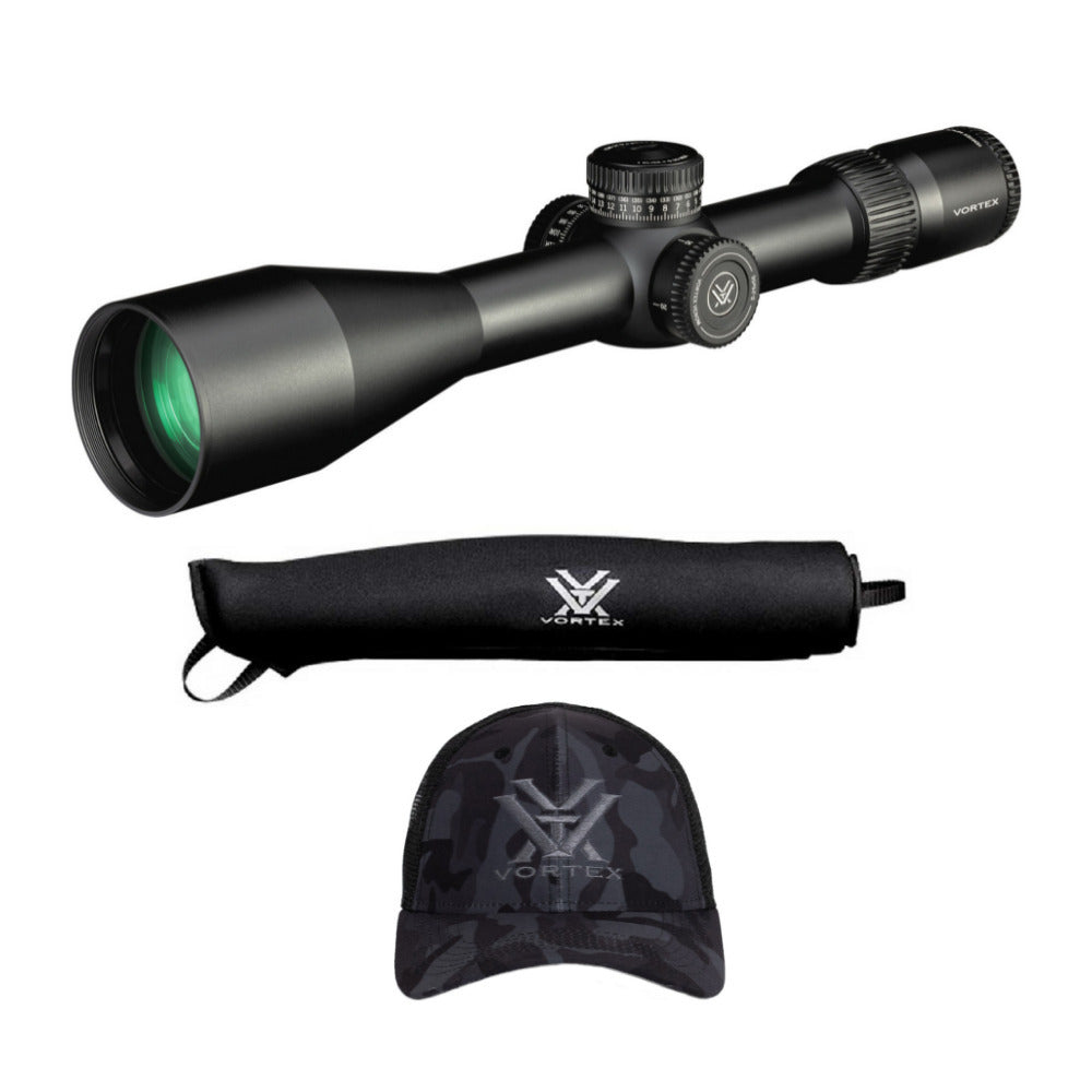 Vortex Venom 5-25x56 FFP EBR-7C MOA Riflescope with Sure Fit Case and Vortex Logo Hat