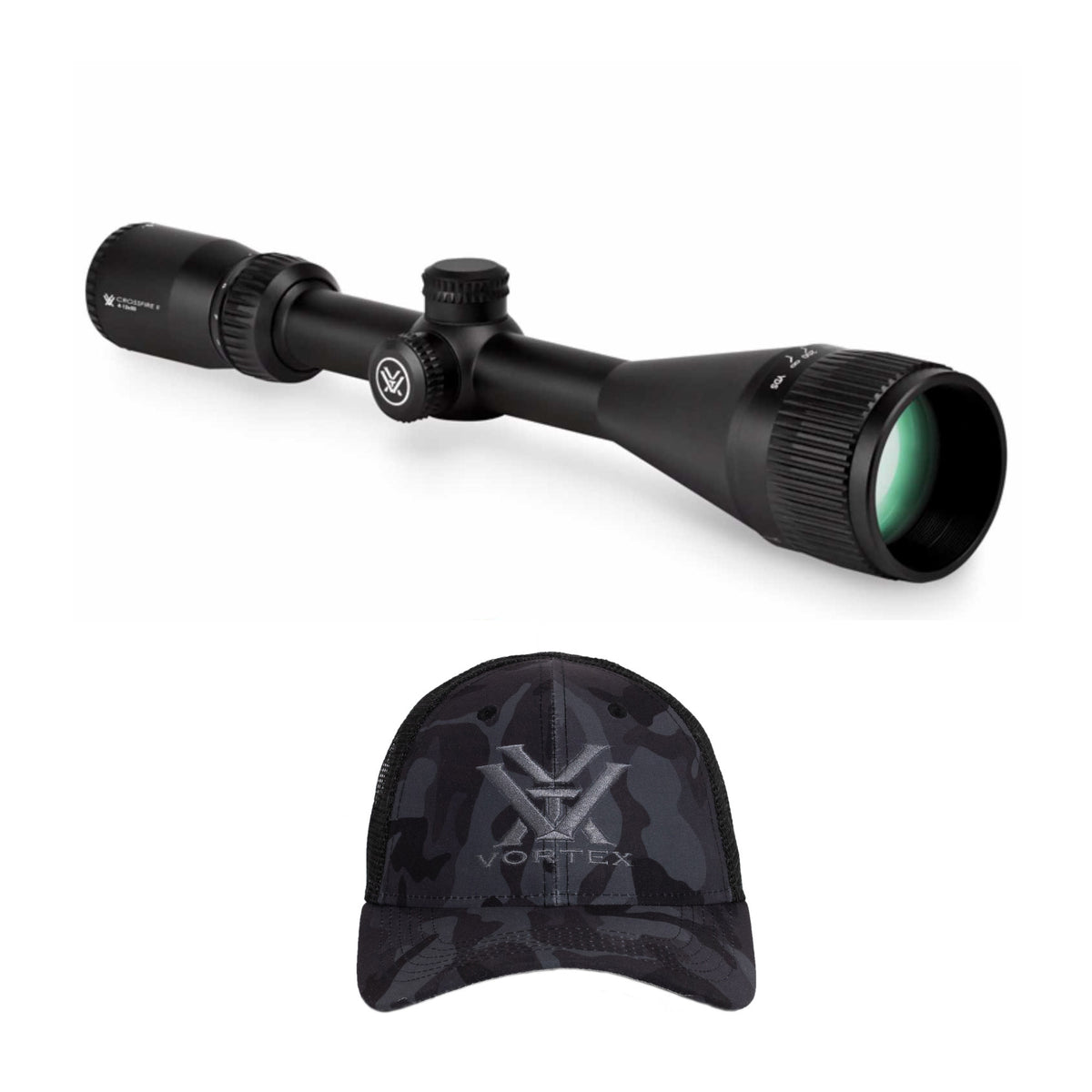 Vortex Crossfire II 4-12x50 AO Dead-Hold BDC Reticle Riflescope with Cover and  Vortex Cap