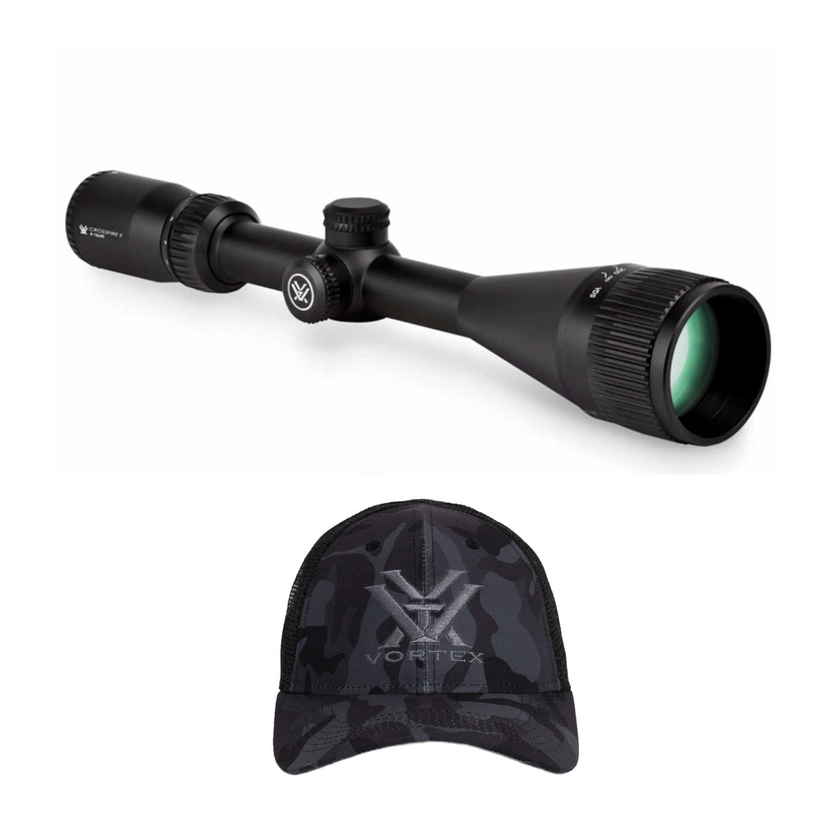 Vortex Crossfire II 4-12x50 AO Dead-Hold BDC Reticle Riflescope with Cover and  Vortex Cap