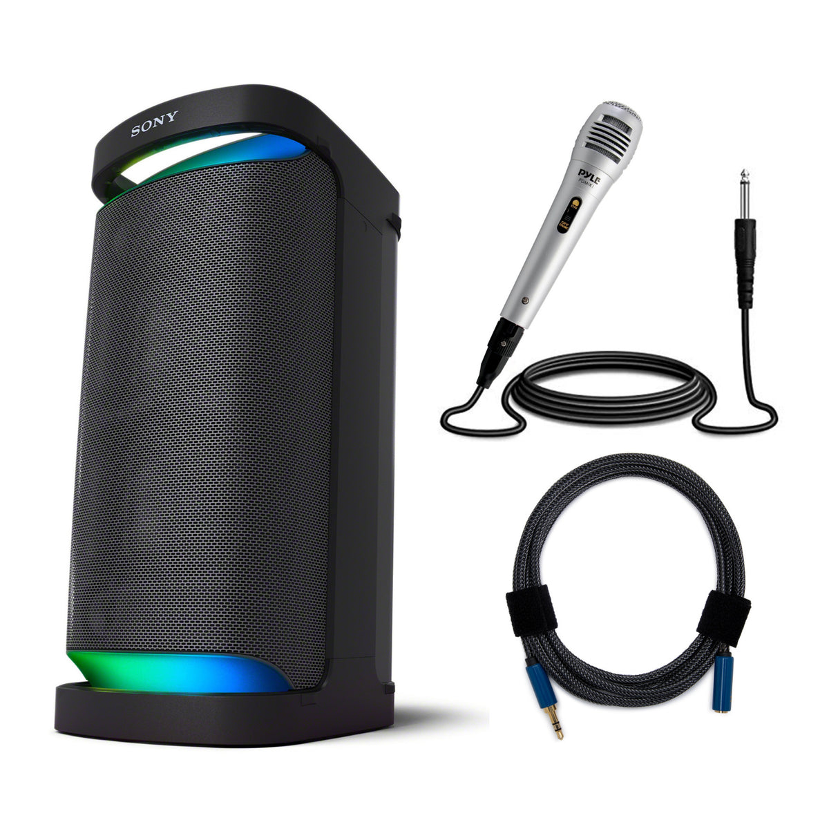 Sony XP700 X-Series Portable Bluetooth Wireless Party Speaker with Microphone and Cable