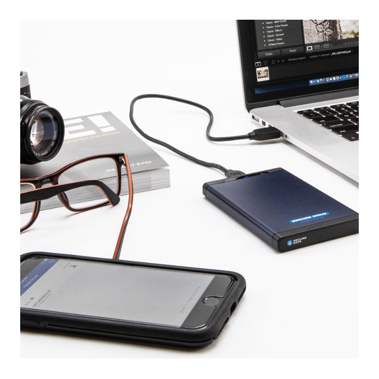 SecureData 2TB SecureDrive BT Hardware Encrypted External Portable HDD