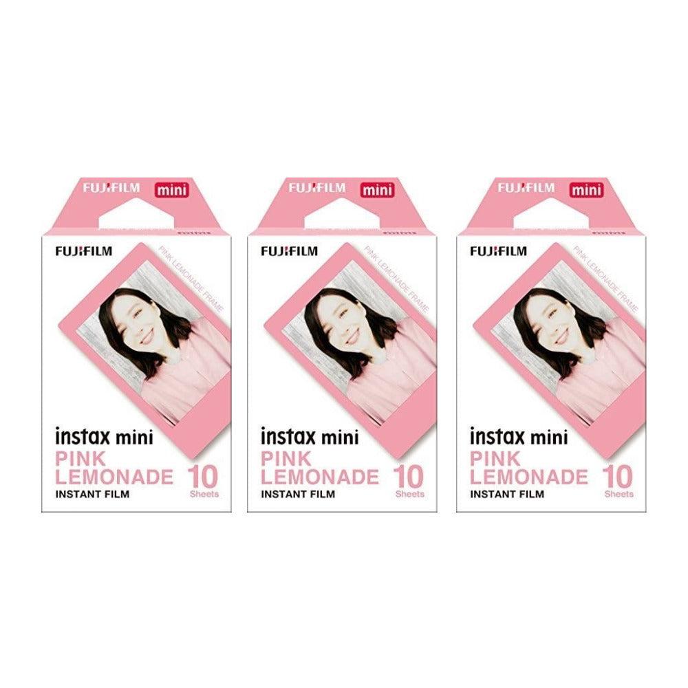 Fujifilm Instax Mini Pink Lemonade Film (10 Exposures, 3-Pack)