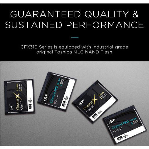 Silicon Power 128GB Cinema PRO CFX 310 CFast 2.0 Memory Card