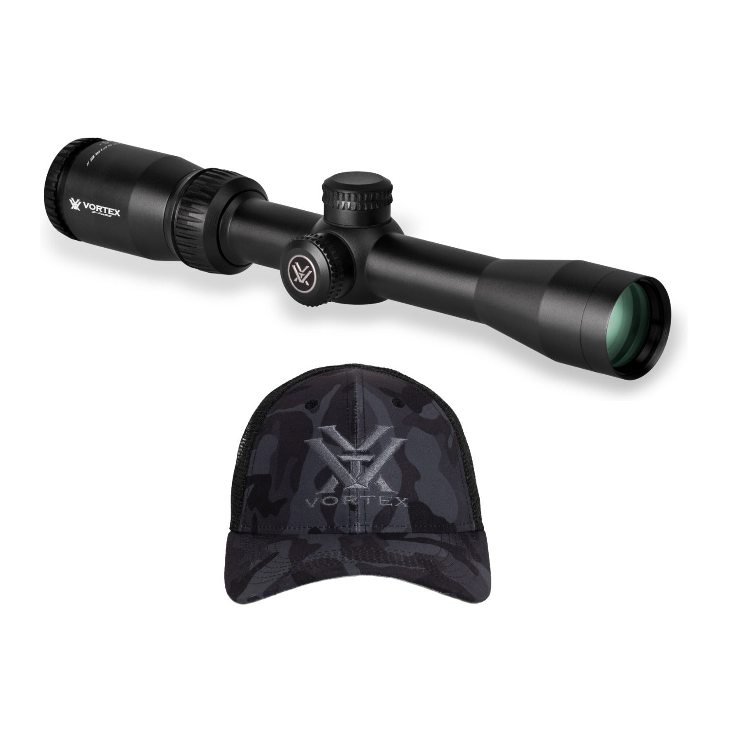 Vortex Crossfire II 2-7x32 Plex Riflescope with Vortex Cap Bundle