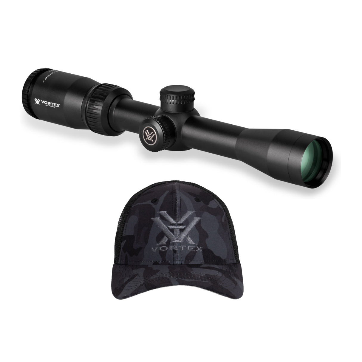 Vortex Crossfire II 2-7x32 Plex Riflescope with Vortex Cap Bundle