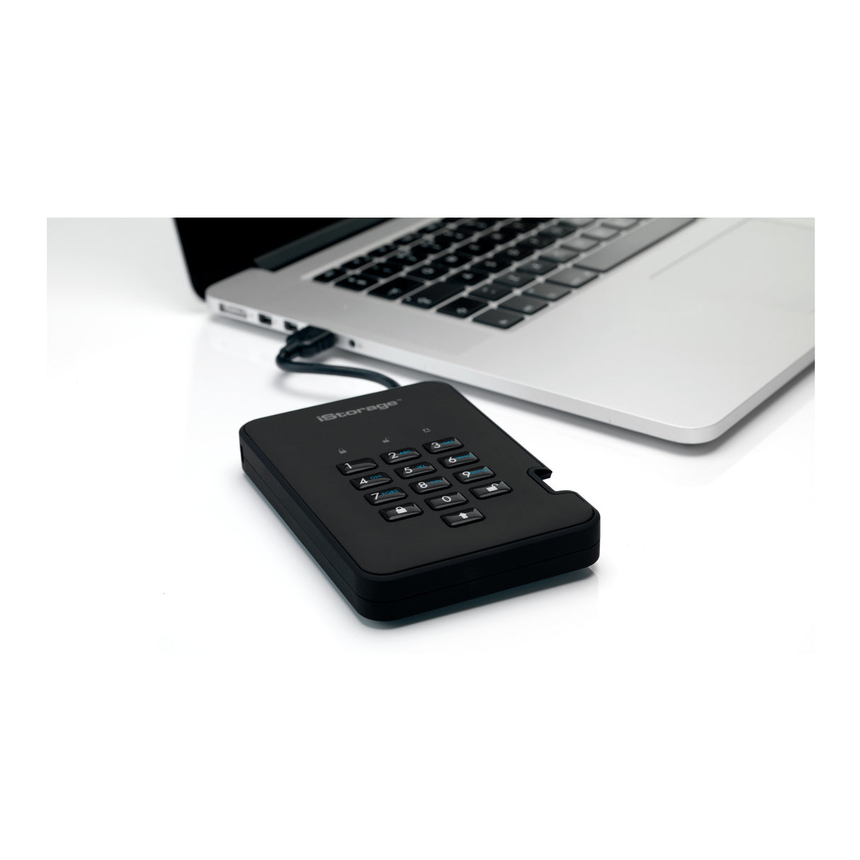 iStorage diskAshur2 USB 3.1 2TB  Encrypted Portable SSD (Phantom Black)