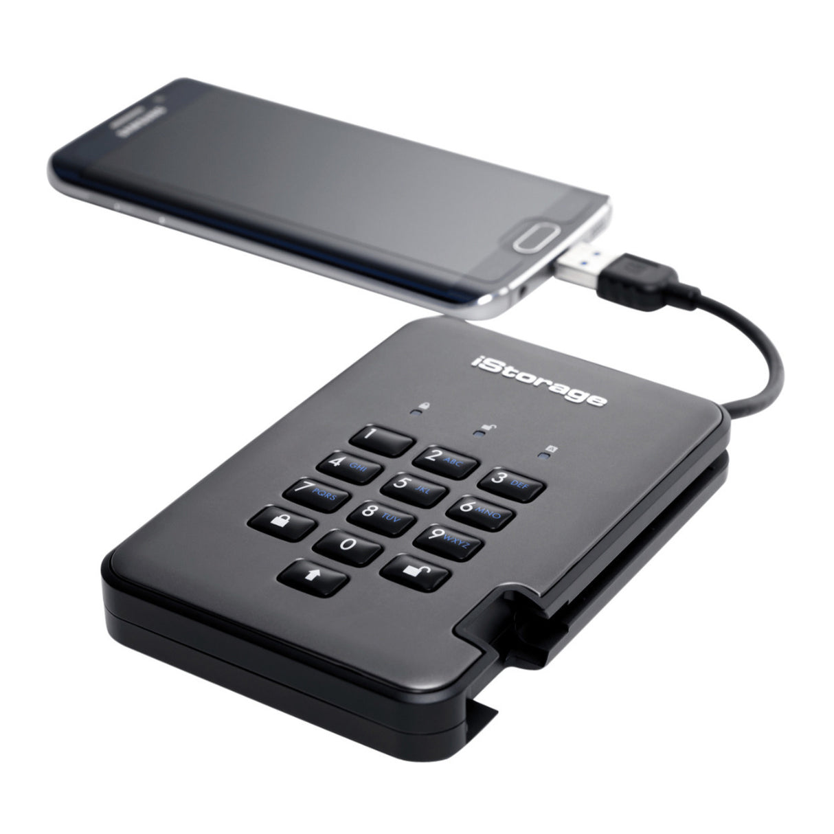 iStorage diskAshur PRO2 USB 3.1 500GB Encrypted Portable HDD