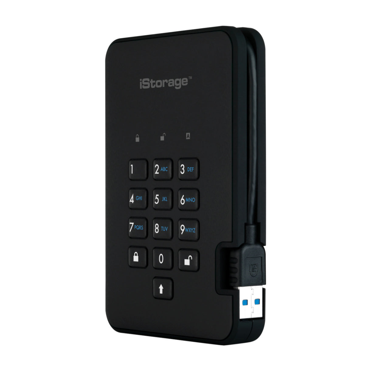 iStorage diskAshur2 USB 3.1 1TB  Encrypted Portable SSD (Phantom Black)