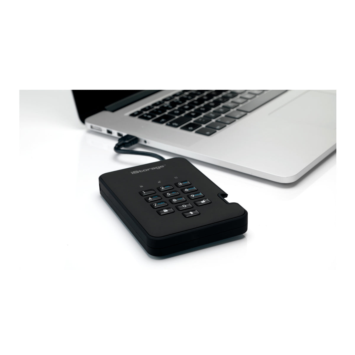 iStorage diskAshur2 USB 3.1 128GB Encrypted Portable SSD (Phantom Black)