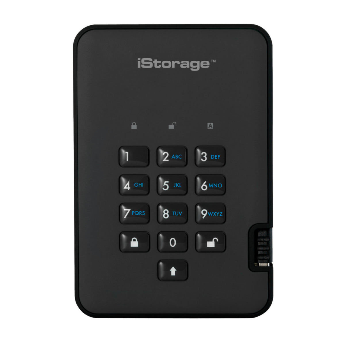 iStorage diskAshur2 USB 3.1 1TB  Encrypted Portable HDD (Phantom Black)