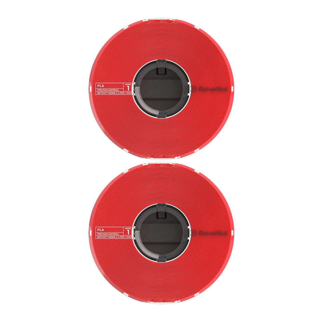 MakerBot PLA Filament Spool for Method 3D Printer (True Red, 1.65lb, 2-Pack)